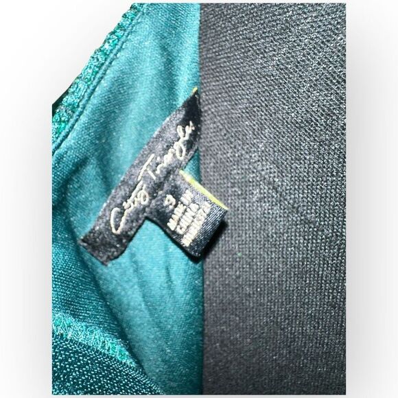 NWT City Triangles Womens Glitter Jersey Knit Gown Green Size 3 - Picture 15 of 16